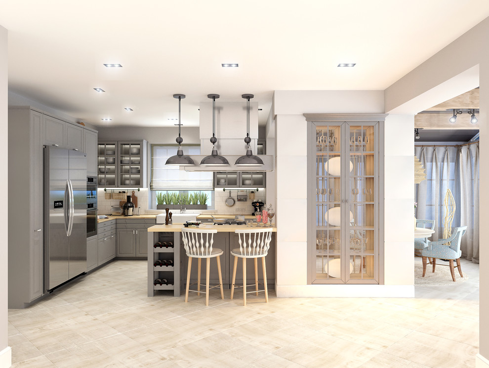 Гостиная в деревянном доме из клеенного бруса