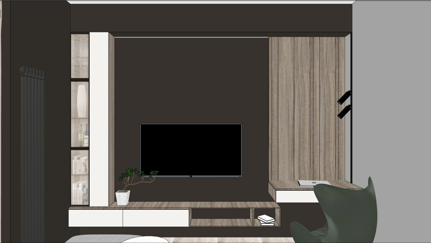 3д визуализация - гостиная