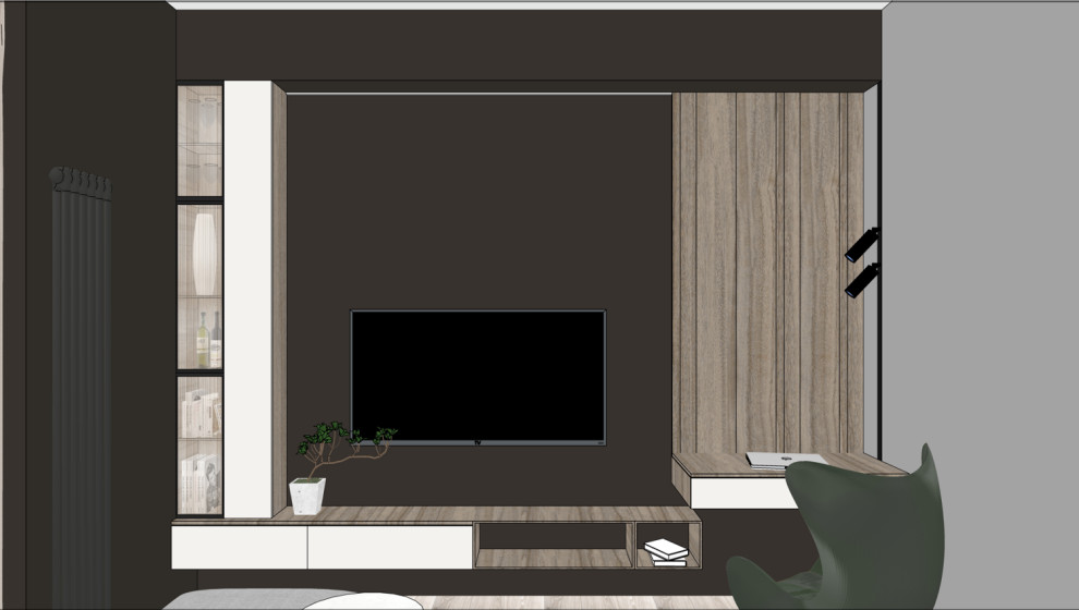 3д визуализация - гостиная