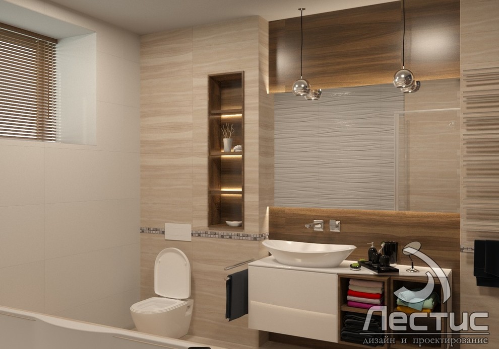 Дизайн  ванной 2 этаж