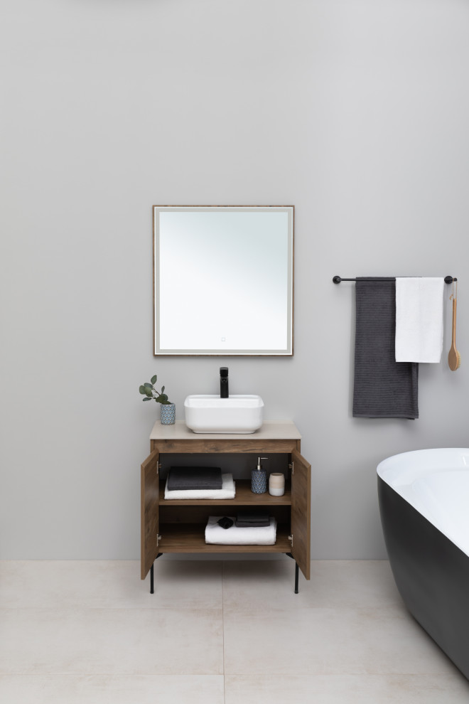 Черная ванная в интерьере ванной комнаты