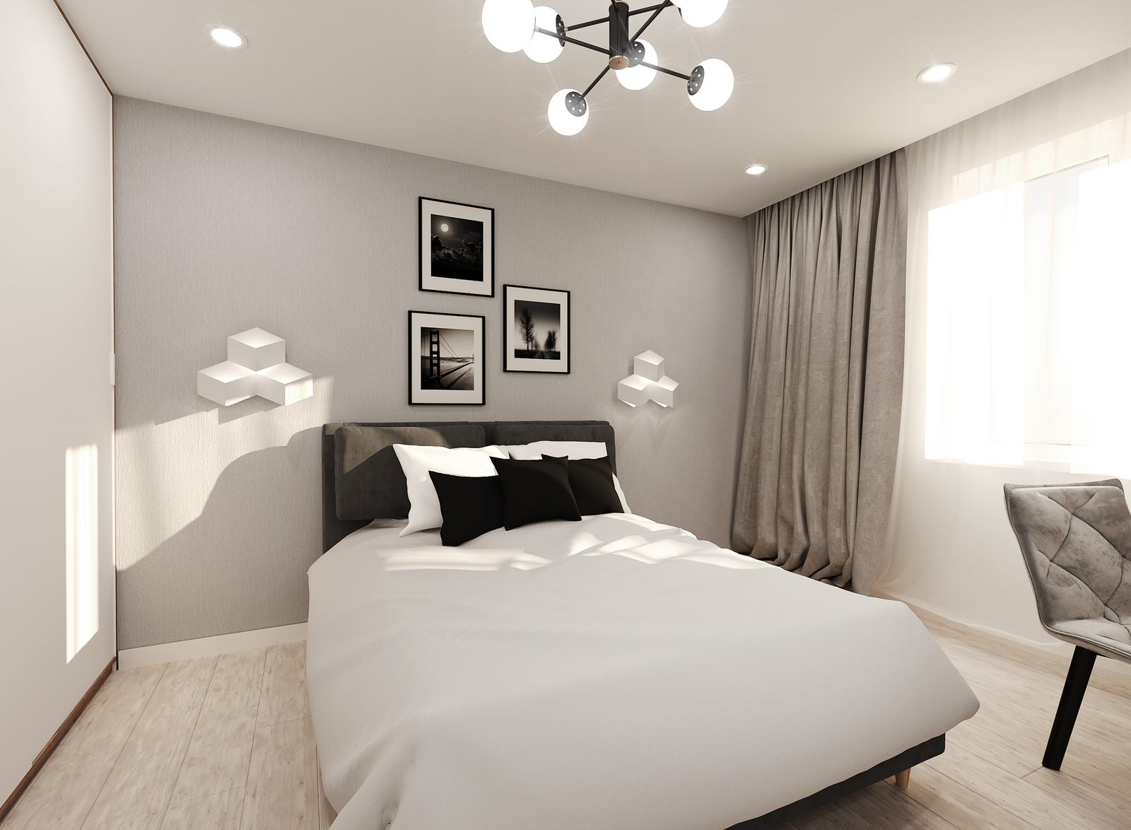 квартира для молодой пары - спальня