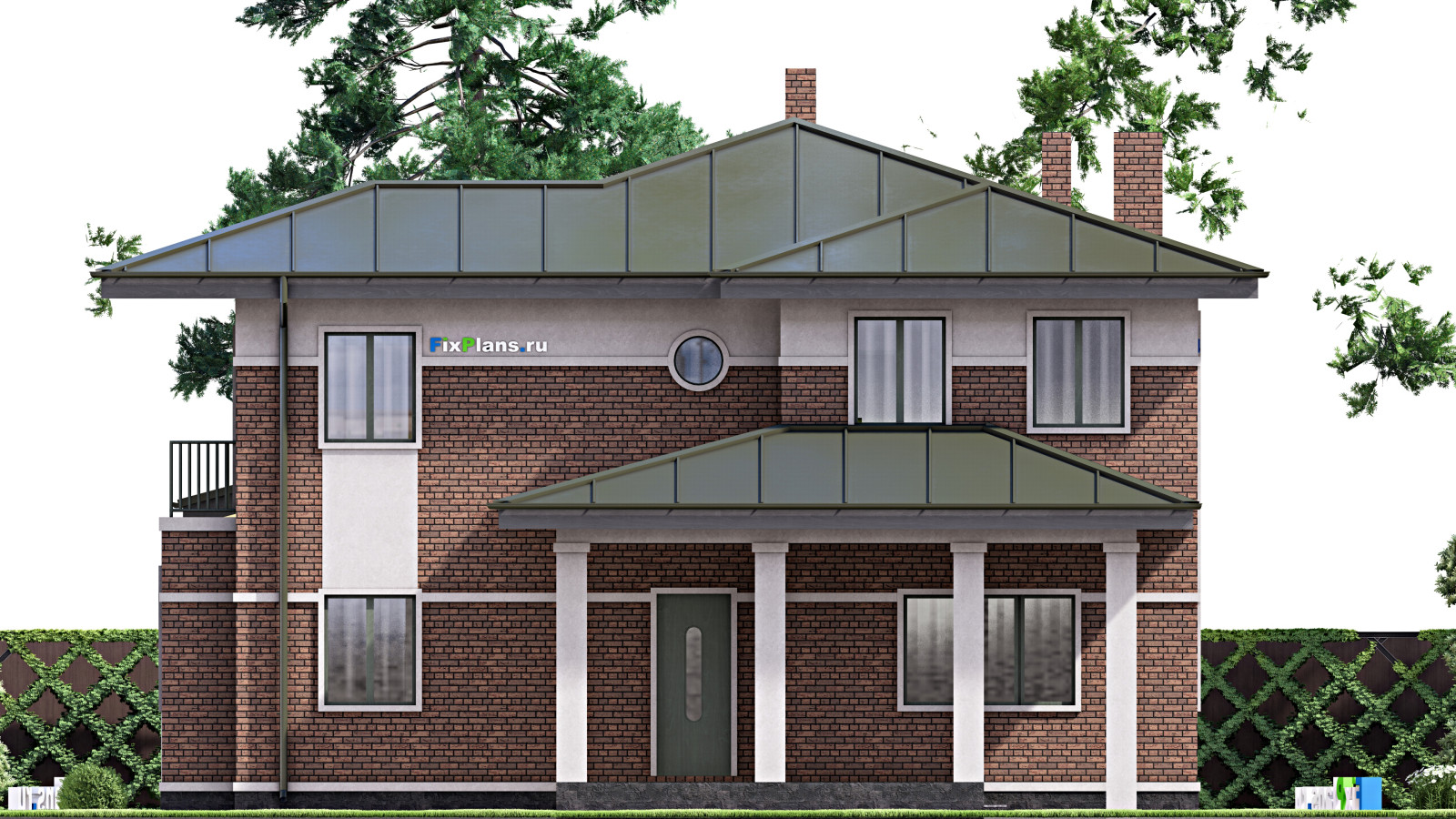 Проект двухэтажного дома 16х14 м S251м2 F-15875