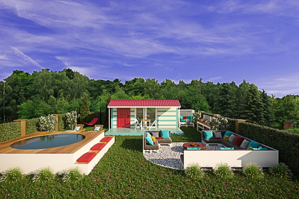 Проект Летний домик с зоной отдыха и барбекю.