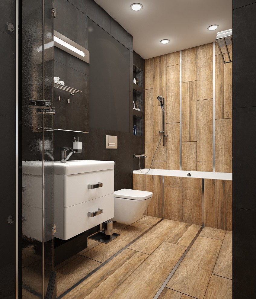 Обложка проекта: Мужской санузел в стиле Лофт