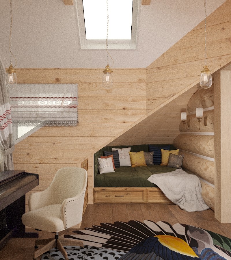 Визуализации дома в стиле "Шале"