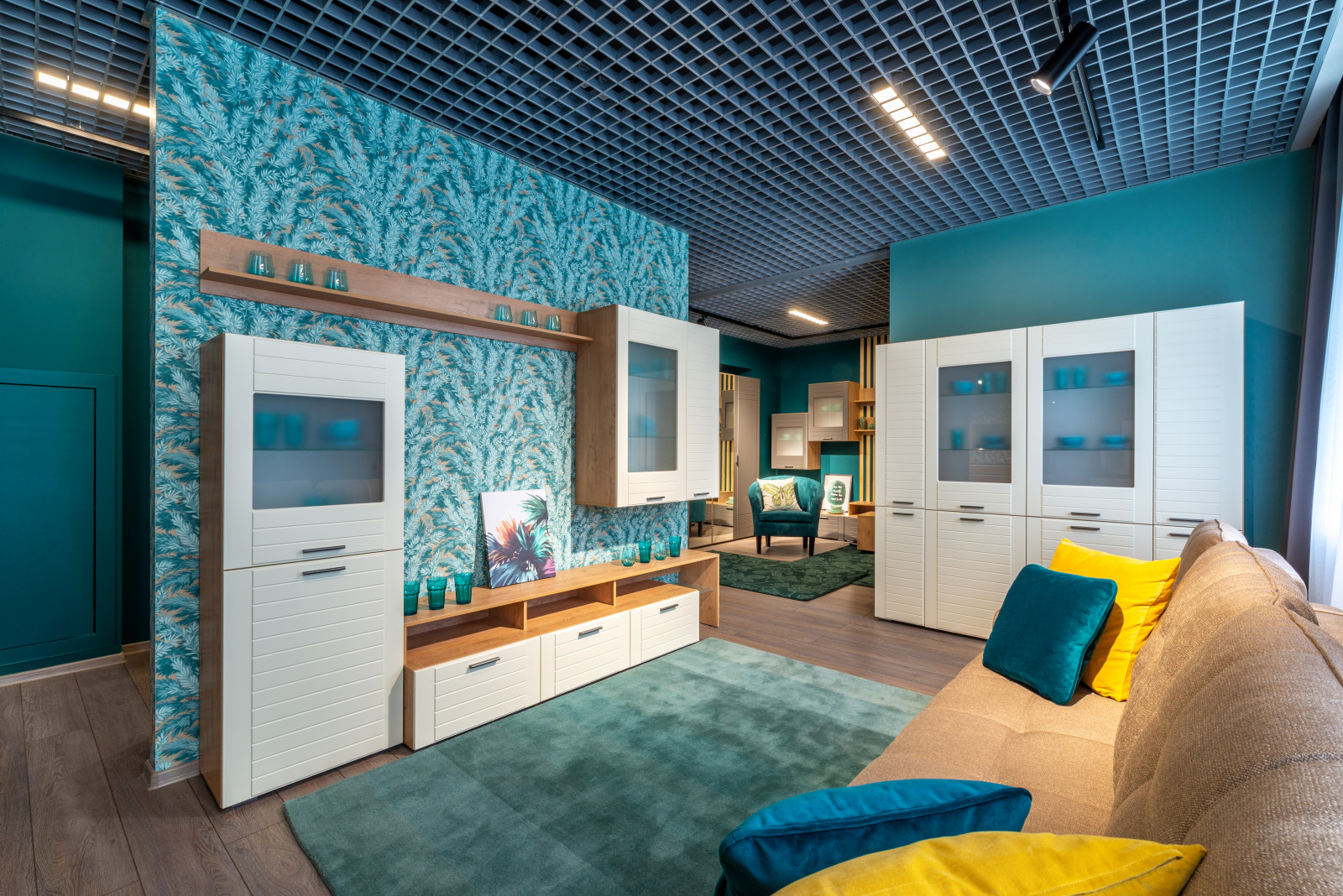 Интерьерная съемка экспозиции мебели в новом  шоу-руме мебельной фабрики SILVA