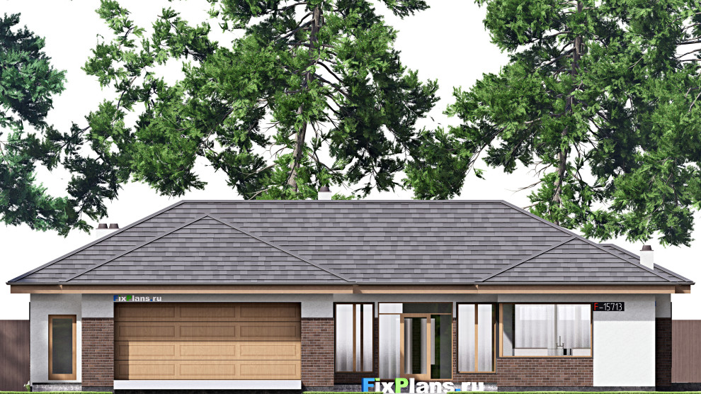 Проект одноэтажного дома 22х24м S348м2 F-15713