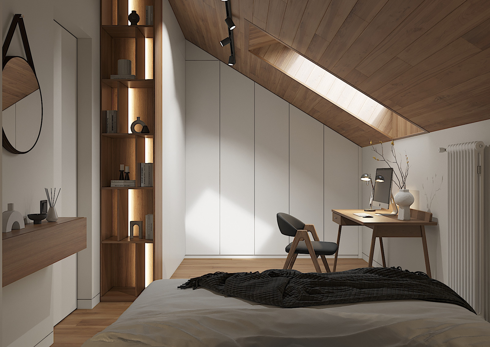 Дом с мансардой в современном стиле