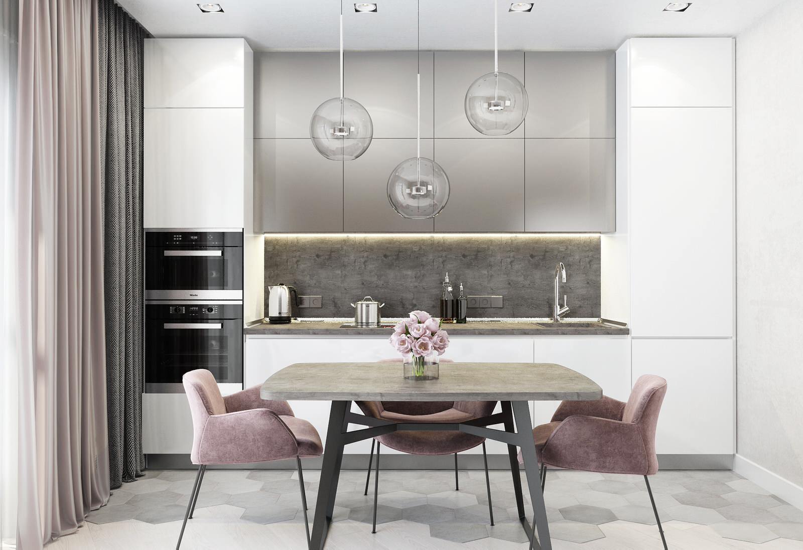 Дизайн кухни-гостиной