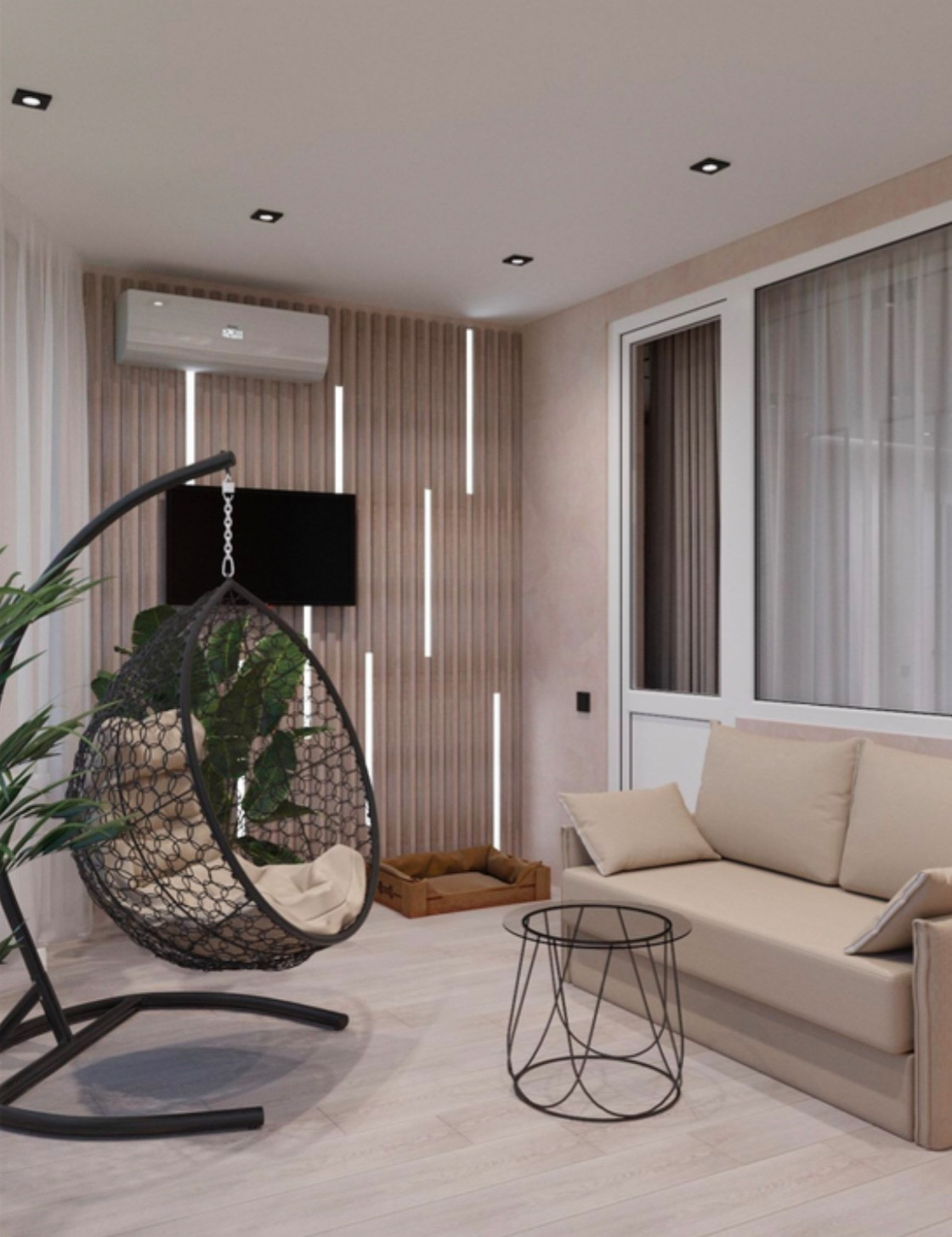 Дизайн проект 3х комнатной квартиры 82 м2 ЖК «Элегант» город Краснодар