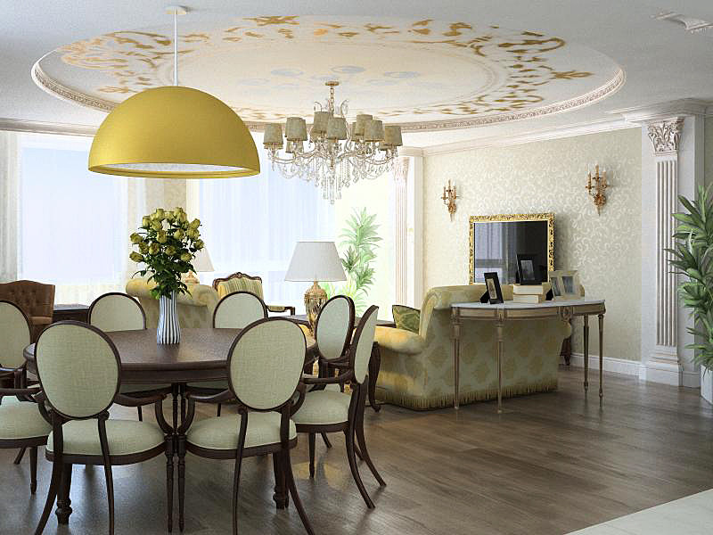 Интерьер квартиры  в классическом стиле