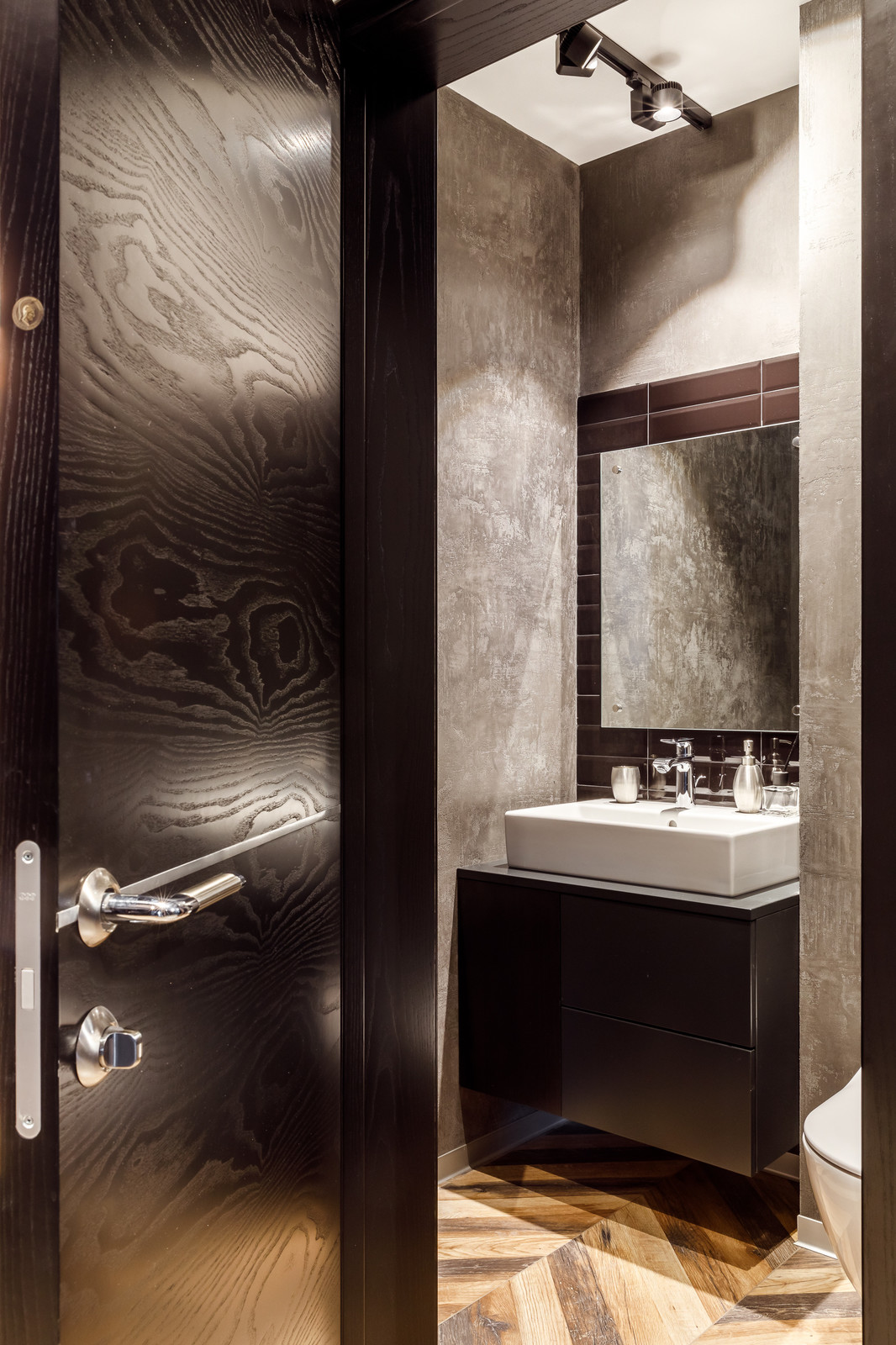 Фото ванной комнаты реализованного проекта квартиры ЖК "Центральный"