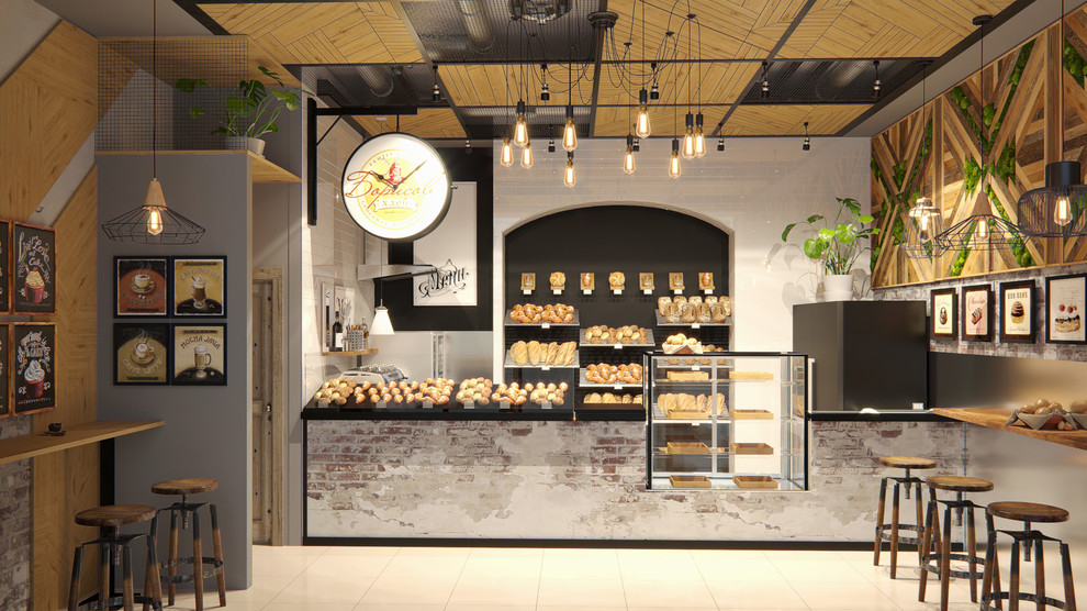 дизайн проект интерьера булочной