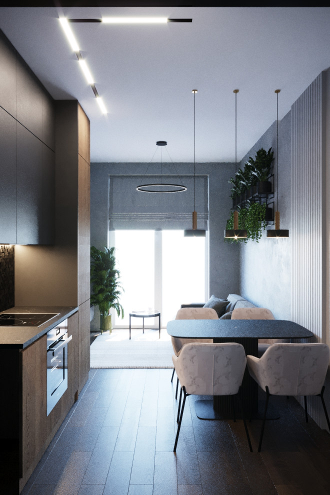 Обложка проекта: Современная квартира с выразительной отделкой