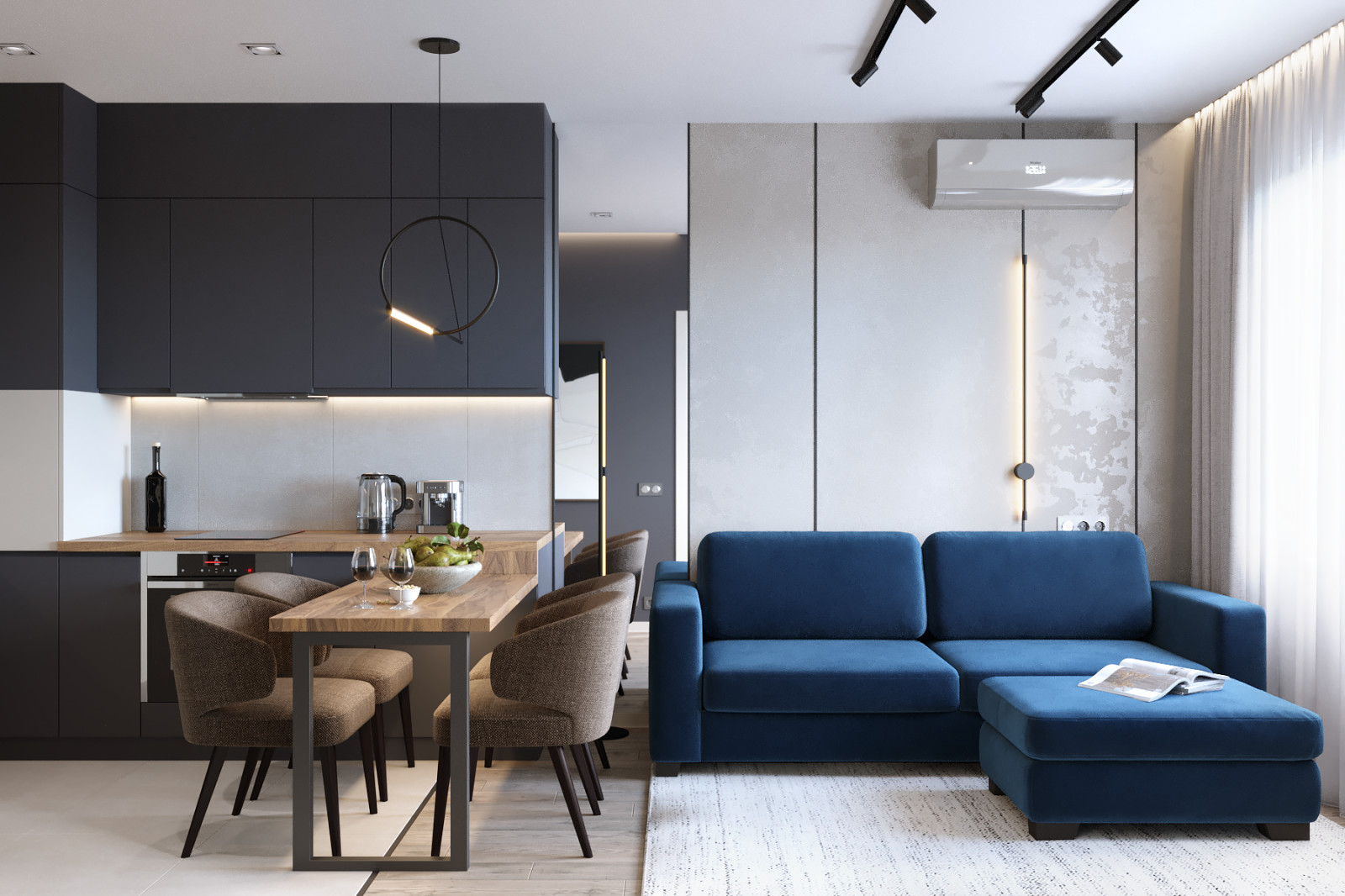 Проект студии в Санкт-Петербурге 21.5 м2