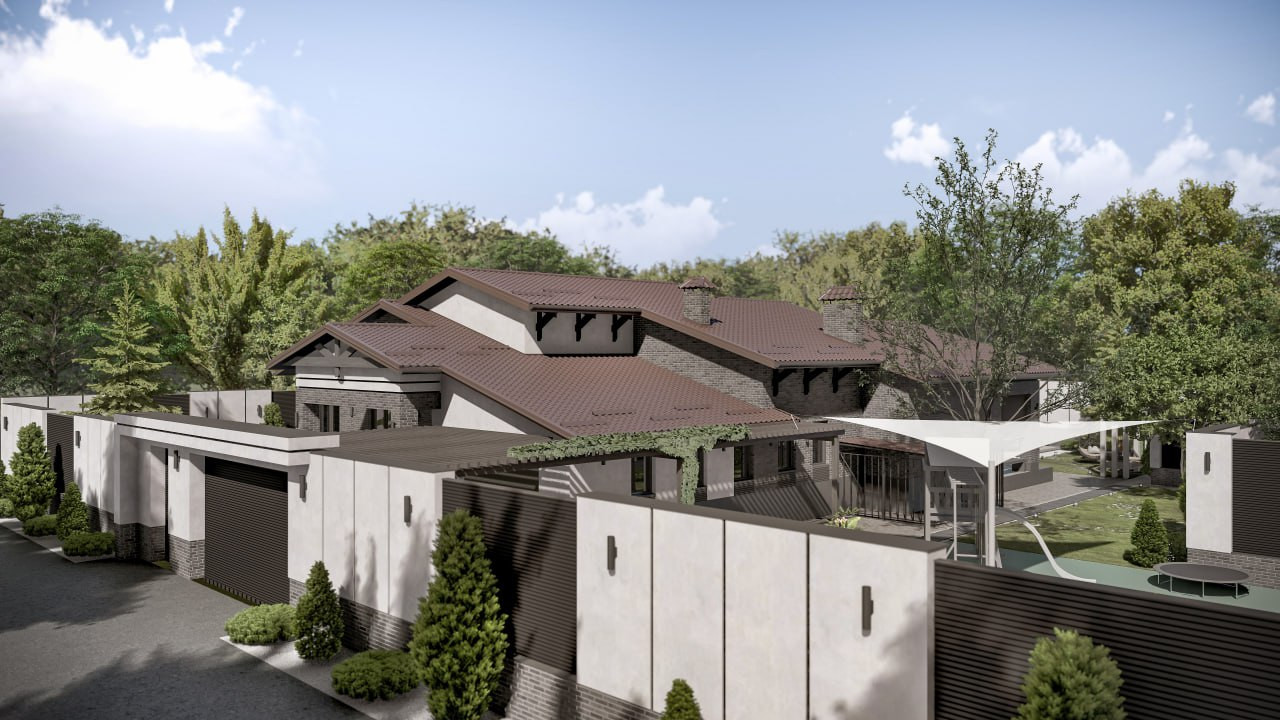 Архитектурное решение фасада и благоустройства территории