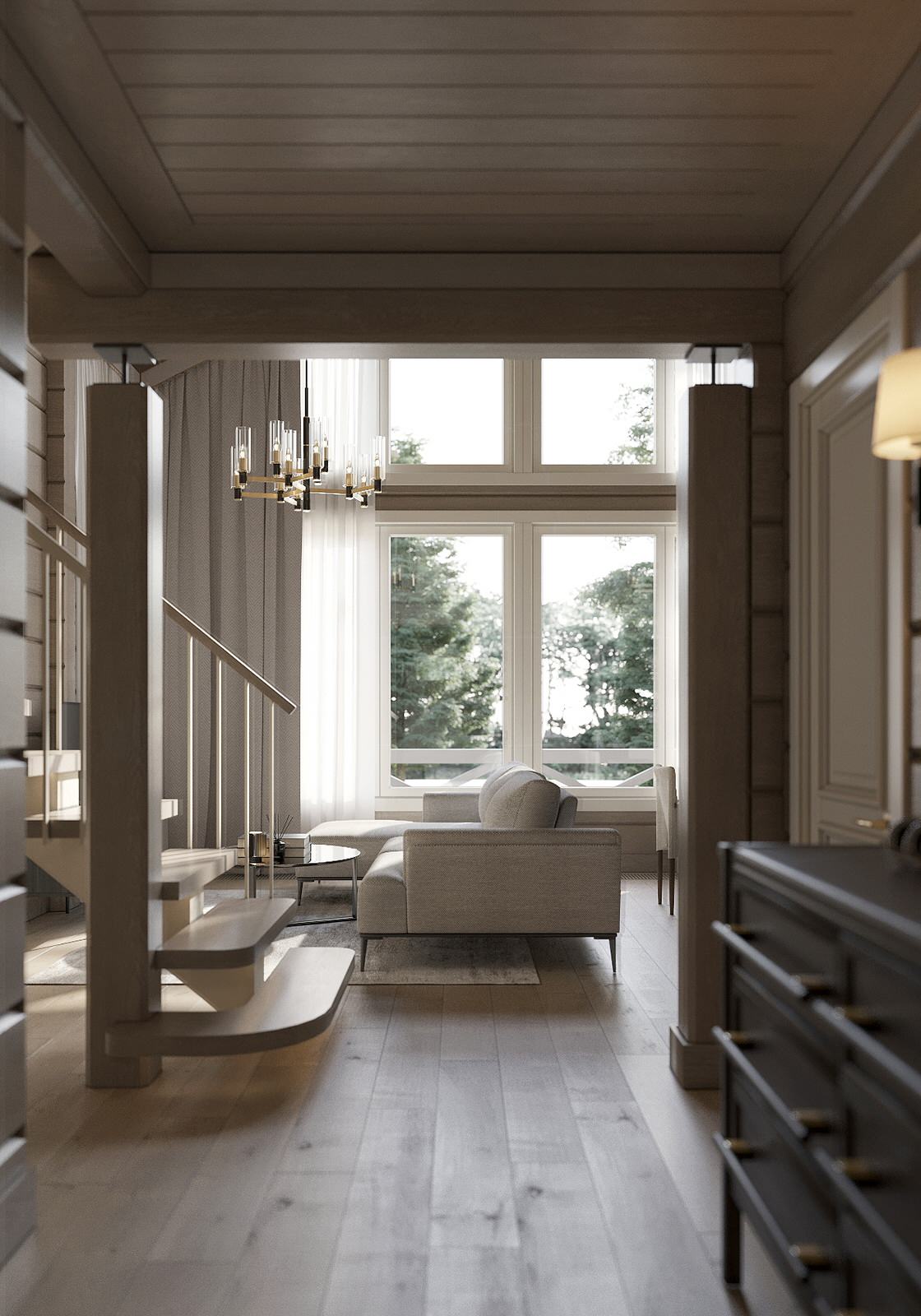 Обложка проекта: Загородный дом из бруса по проекту Honka