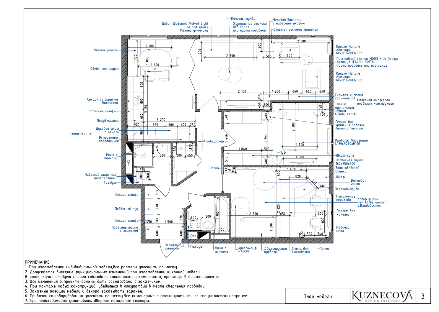 Дизайн проект квартиры 85 кв.м.