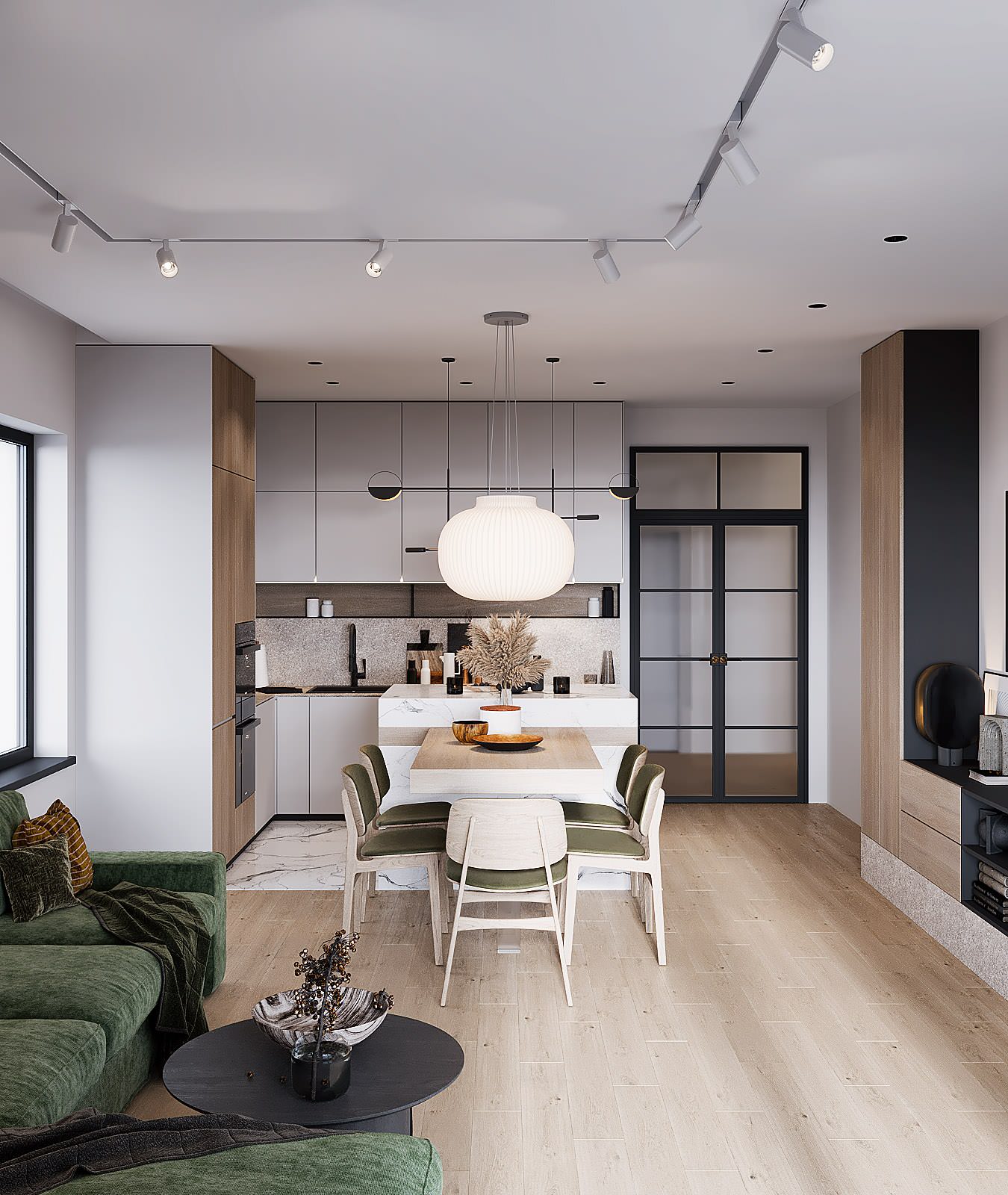 Проект интерьера частного дома, г. Ростов-на-Дону, площадью 120 кв.м.