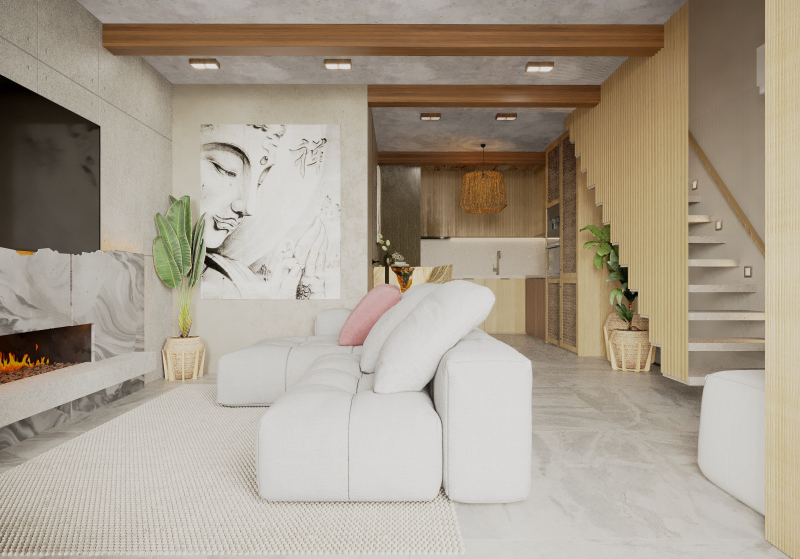 Двухуровневые апартаменты  76 кв.м