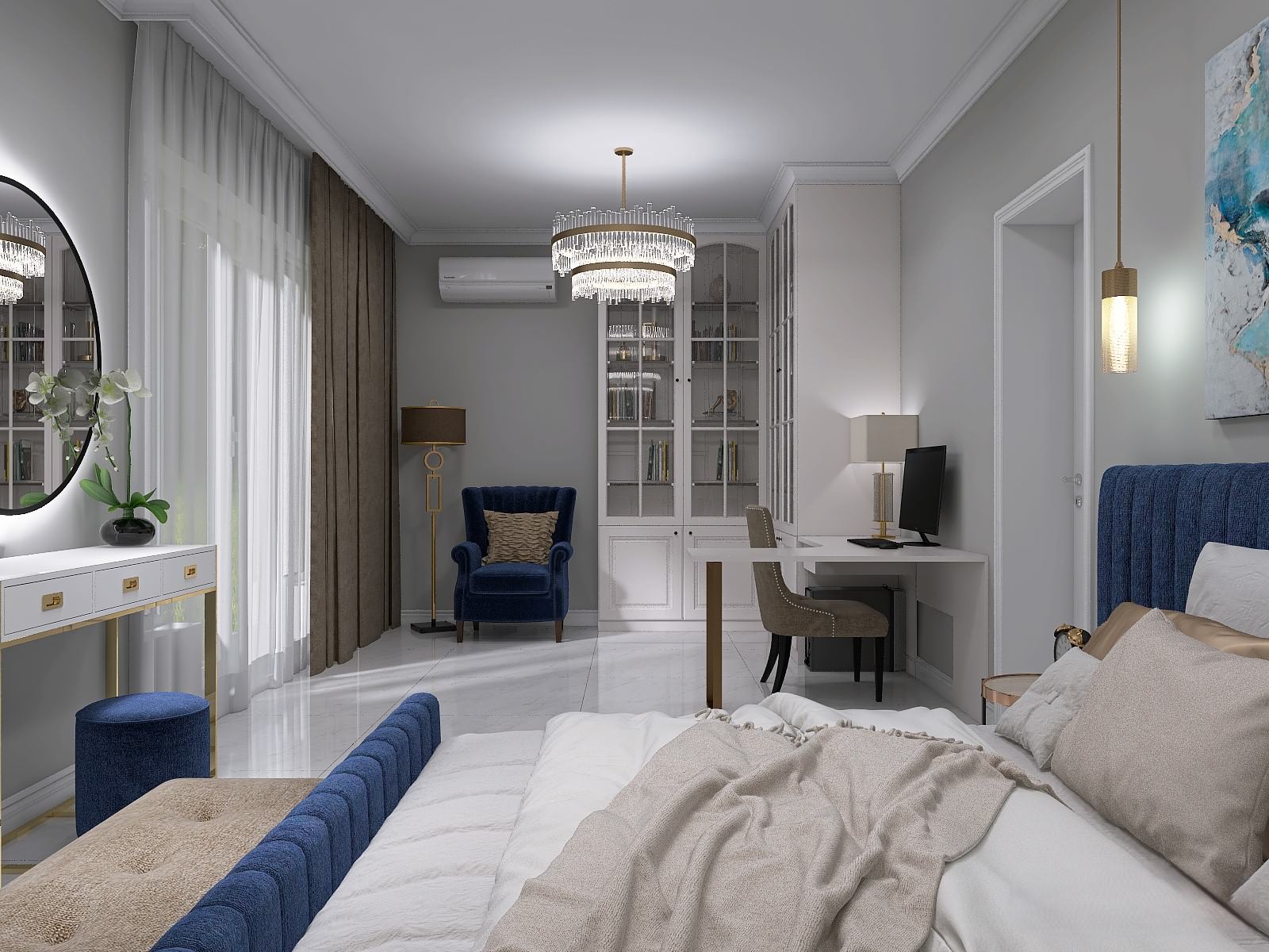 Обложка проекта: Спальня-кабинет