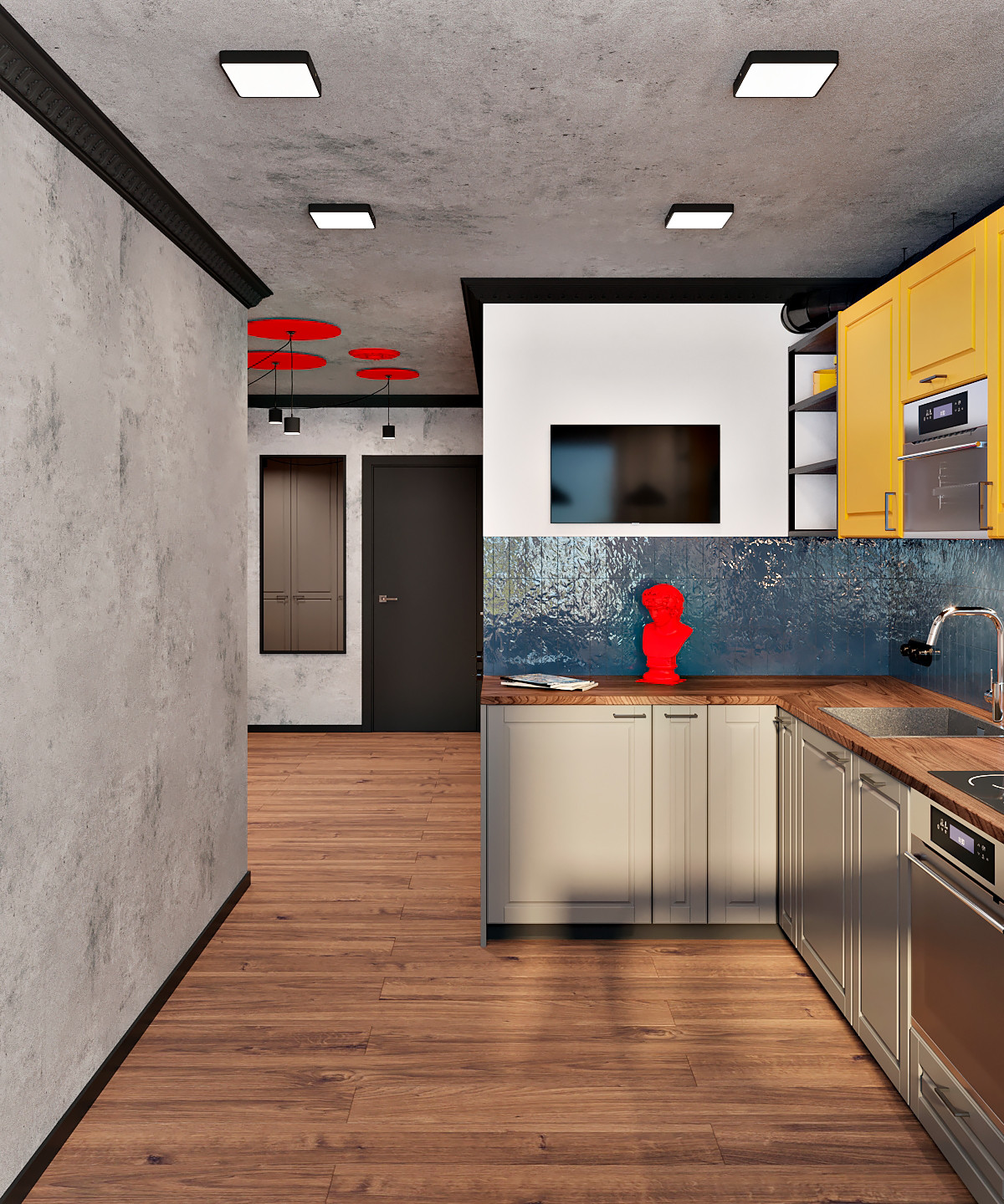 яркая кухня