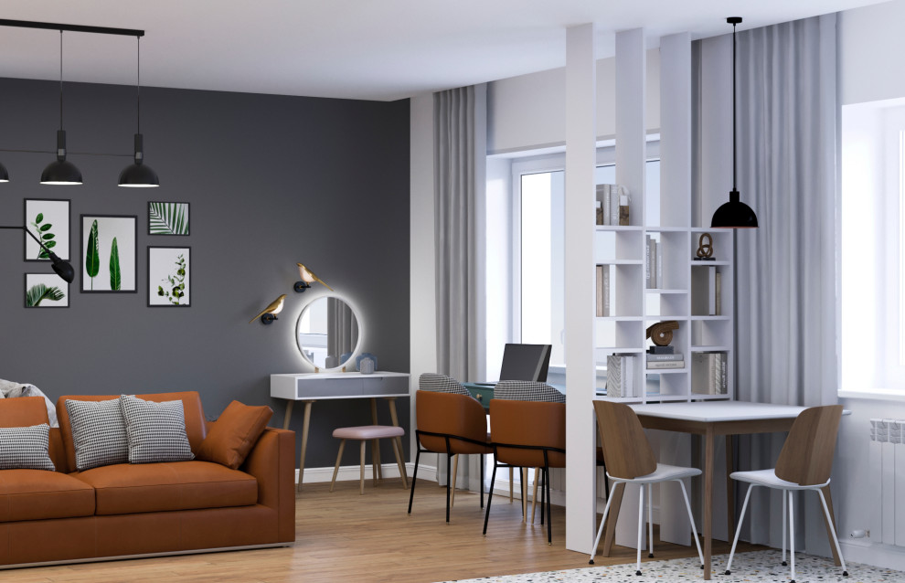 Обложка проекта: Однокомнатная квартира в скандинавском стиле