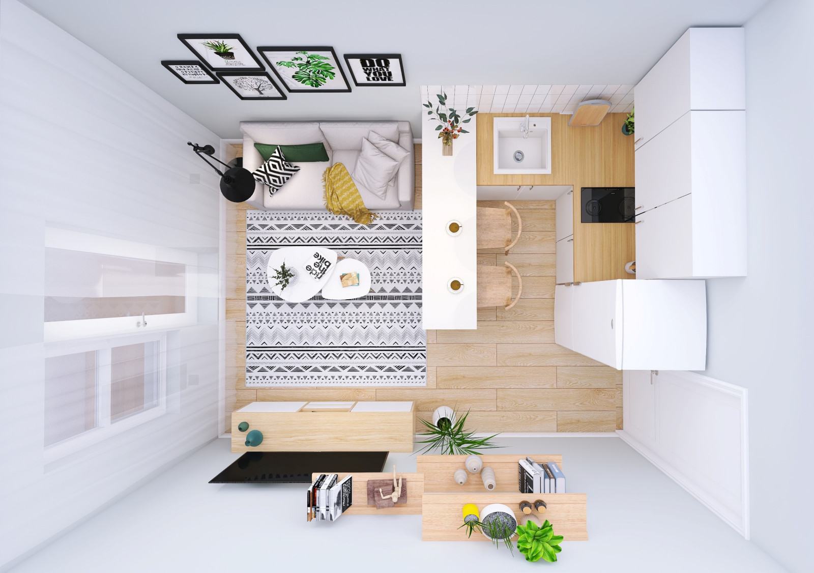 Студия в скандинавском стиле