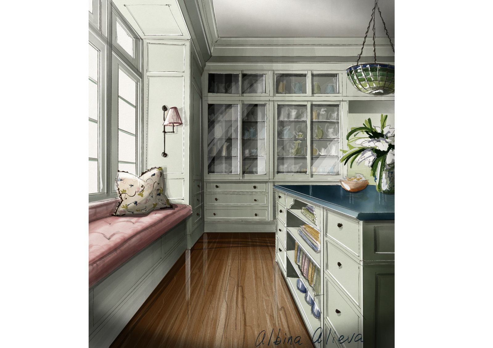 Interior Concepts – Procreate Sketches by Albina Alieva