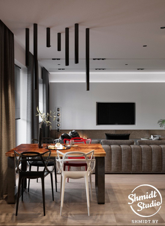 Проект интерьера "Black", Минск, 75м.кв