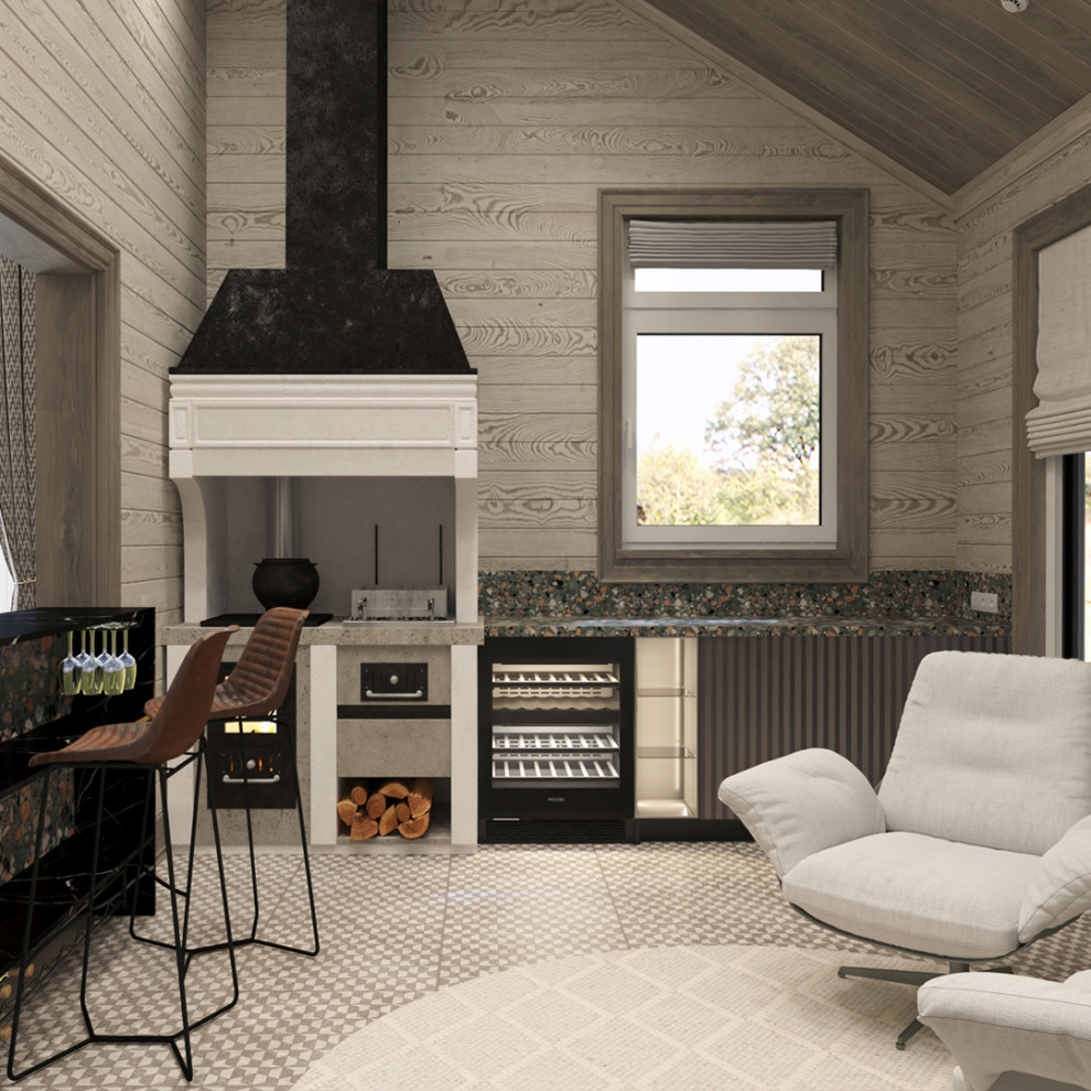 Дом из клееного бруса с двумя банями