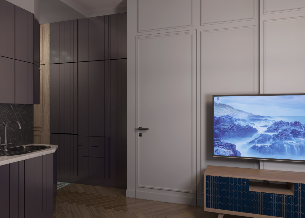 Interior design of a residential flat in The housing complex "Dynasty" at Moscow