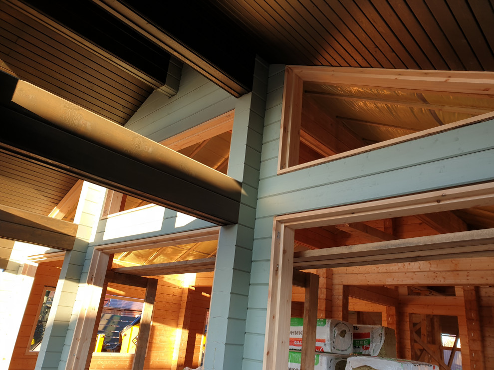 Одноэтажный дом из клееного бруса 168 м.кв.