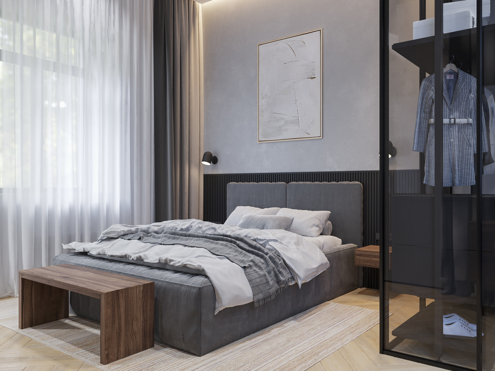 Обложка проекта: Серый минимализм в центре Петербурга