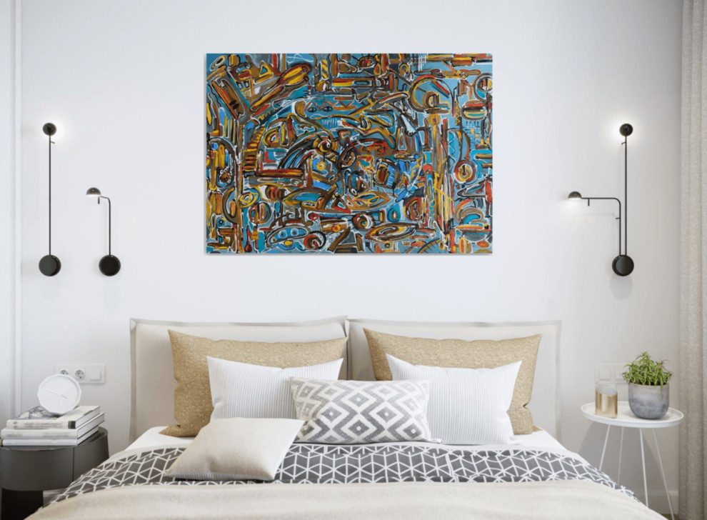 Спальня - Дизайн интерьера - Картины художницы Дианы Маливани (1)