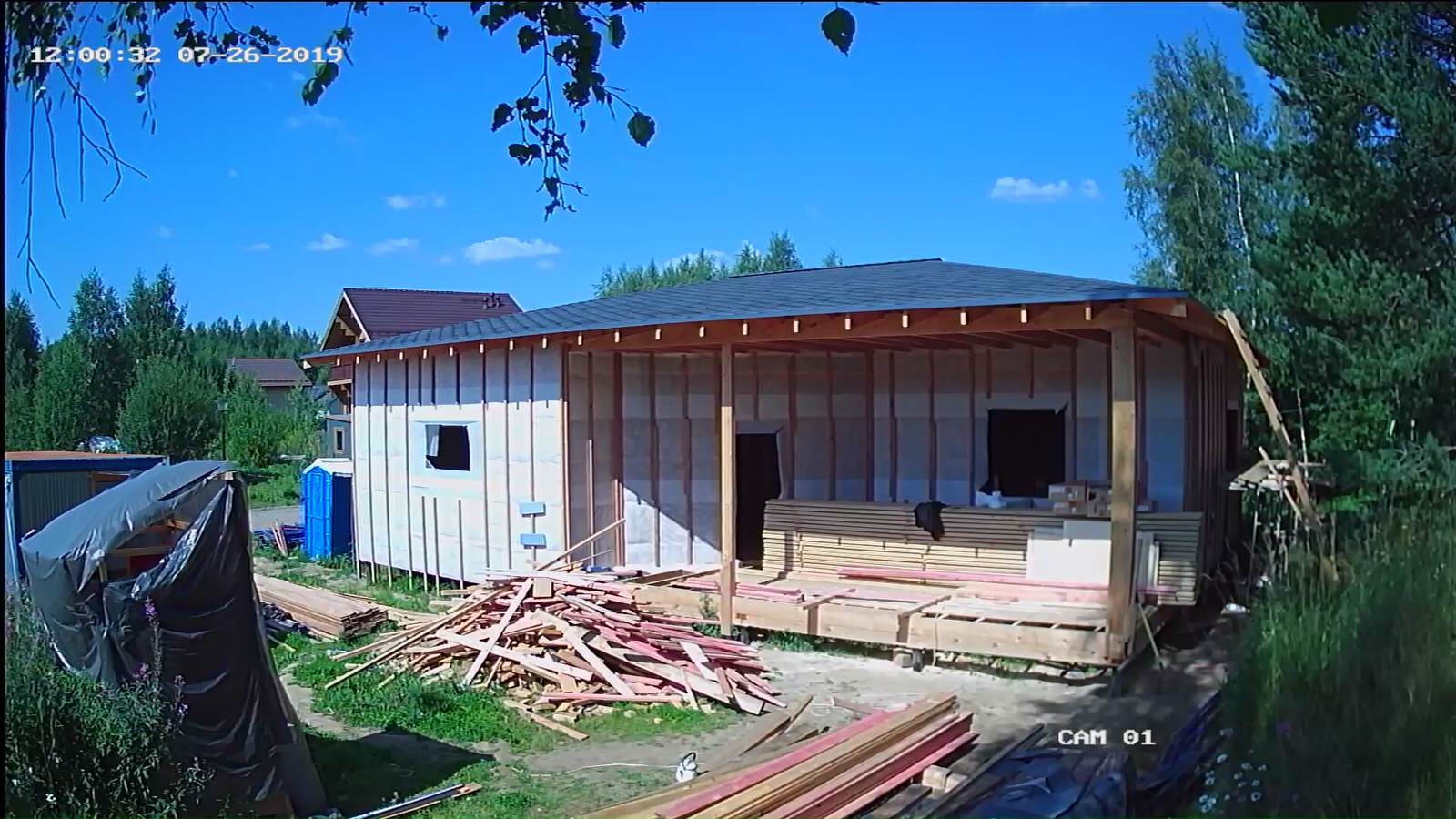 Одноэтажный загородный дом