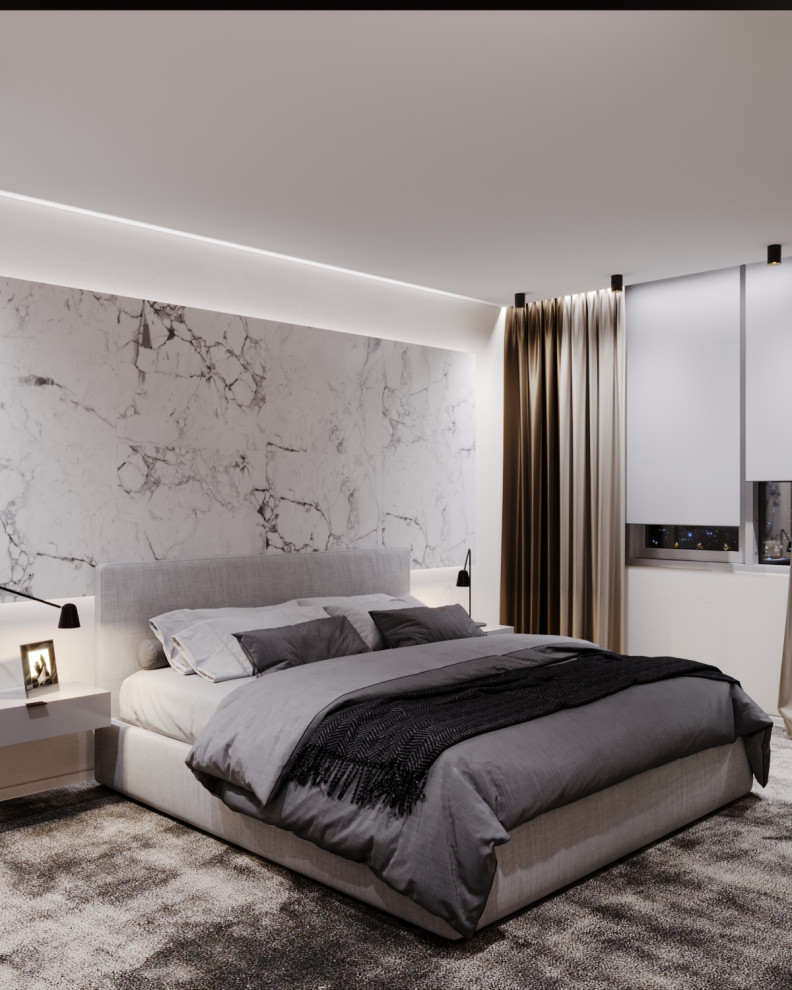 Современный дизайн интерьера трехкомнатной квартиры в Краснодаре