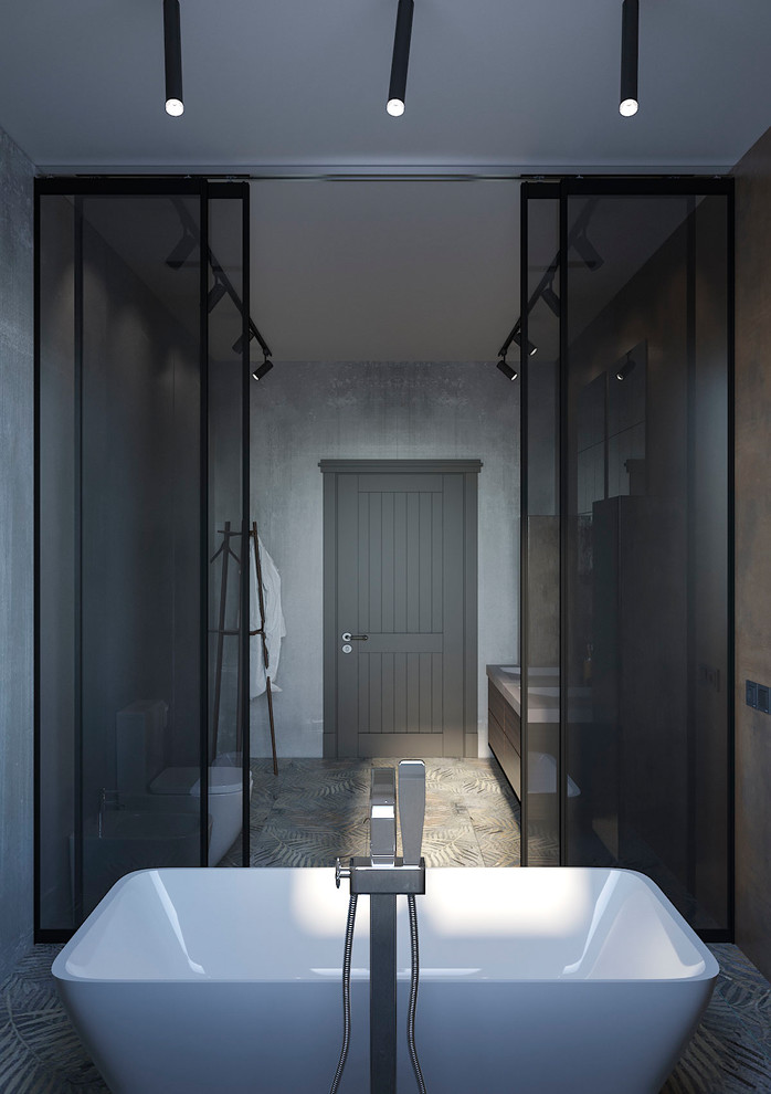 Проект ванной комнаты в стиле Loft