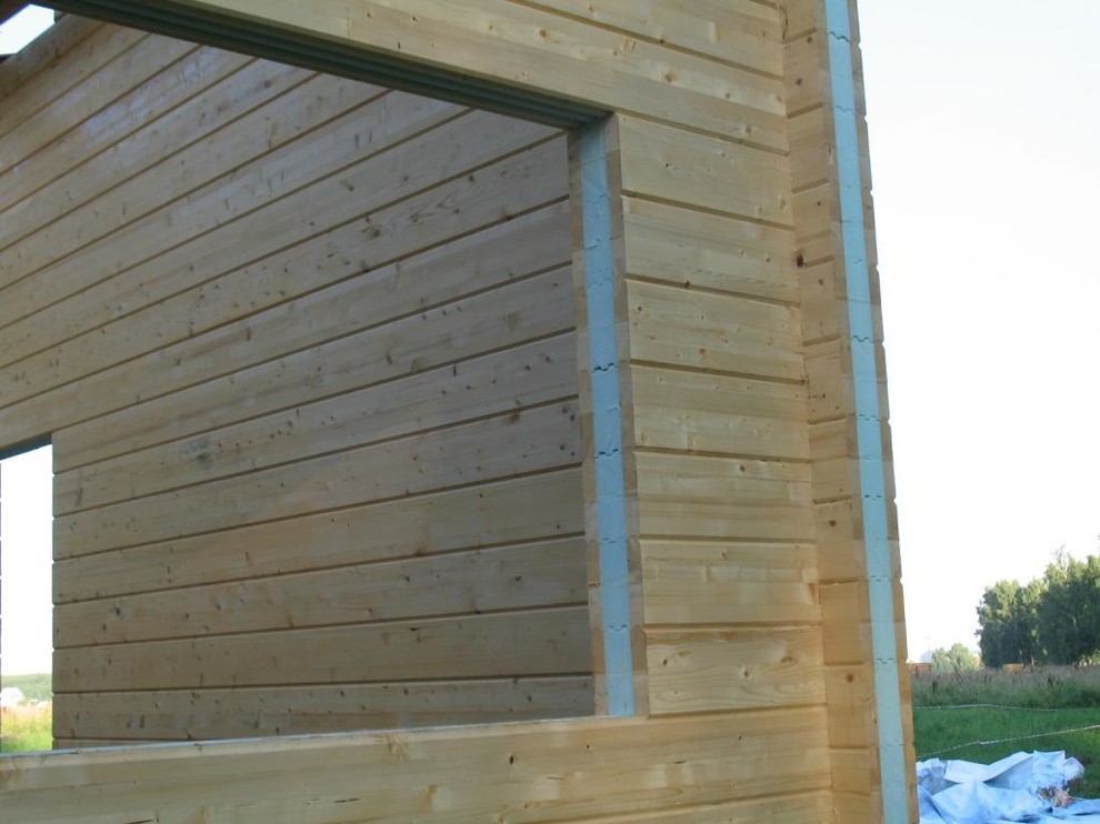 Дома из термобруса-клееного бруса с утеплителем