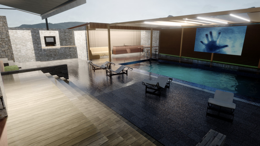 Планировки существующего коттеджа и планировка территории