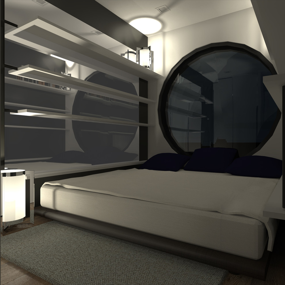 Дом из четырех 40-ft HC морских контейнеров. Интерьер