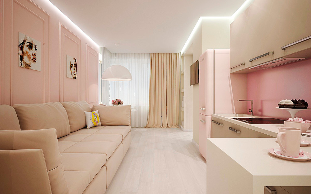Дизайн проект квартиры для молодой девушки, г. Москва