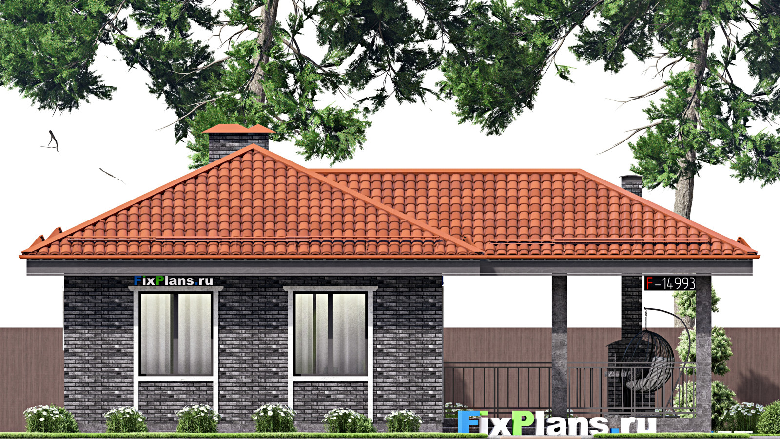 Проект одноэтажного дома 11х13м S81м2 F-14993