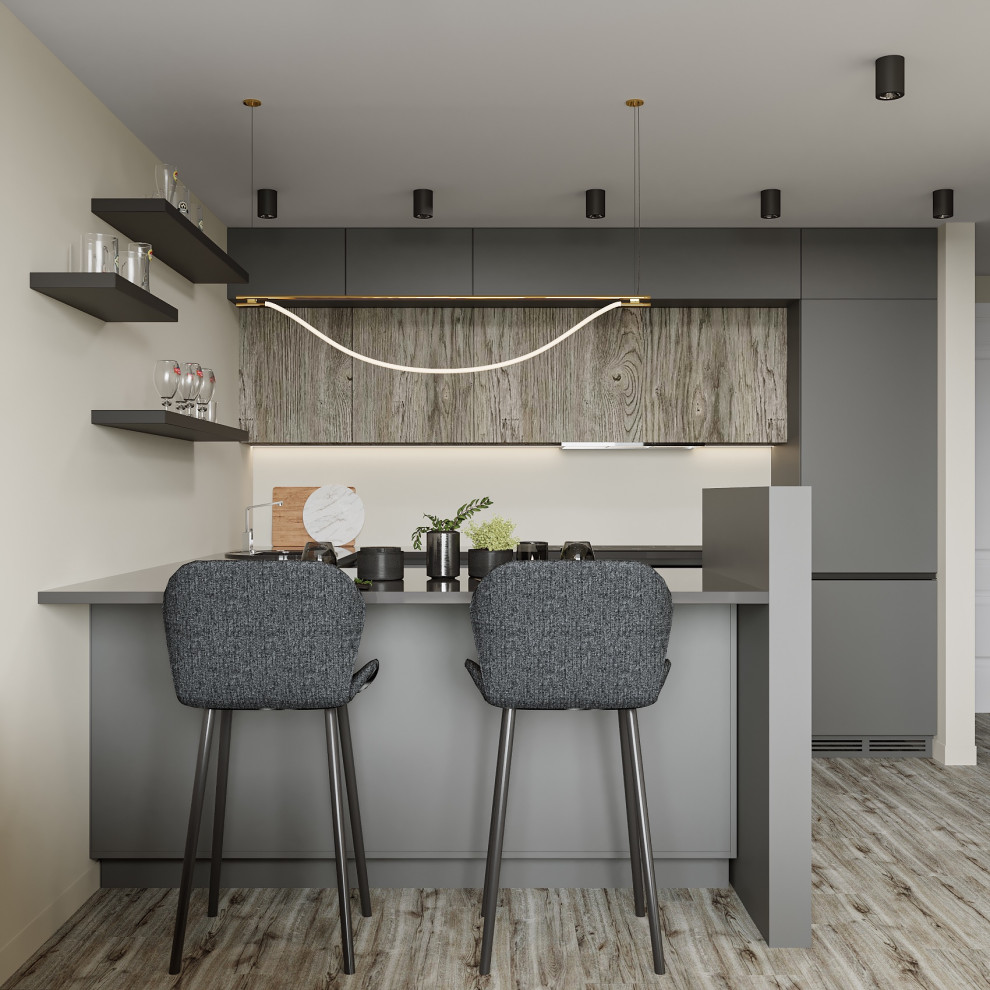 Обложка проекта: Дизайн-проект ☕️ кухни-гостиной 18,5м2