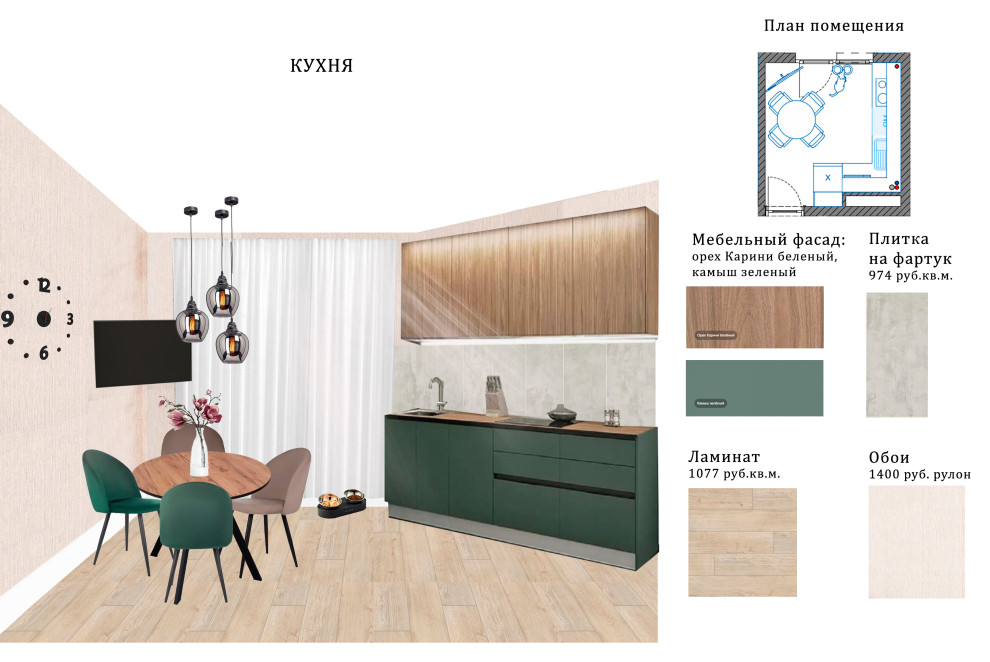 Трехкомнатная квартира для мамы с дочкой