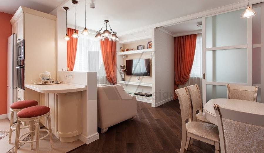 Дизайн проект двухкомнатной квартиры 63 кв.м., Королёв