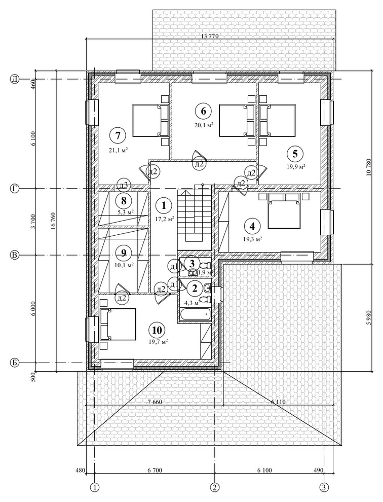 Двухэтажный кирпичный дом в п. Близкий