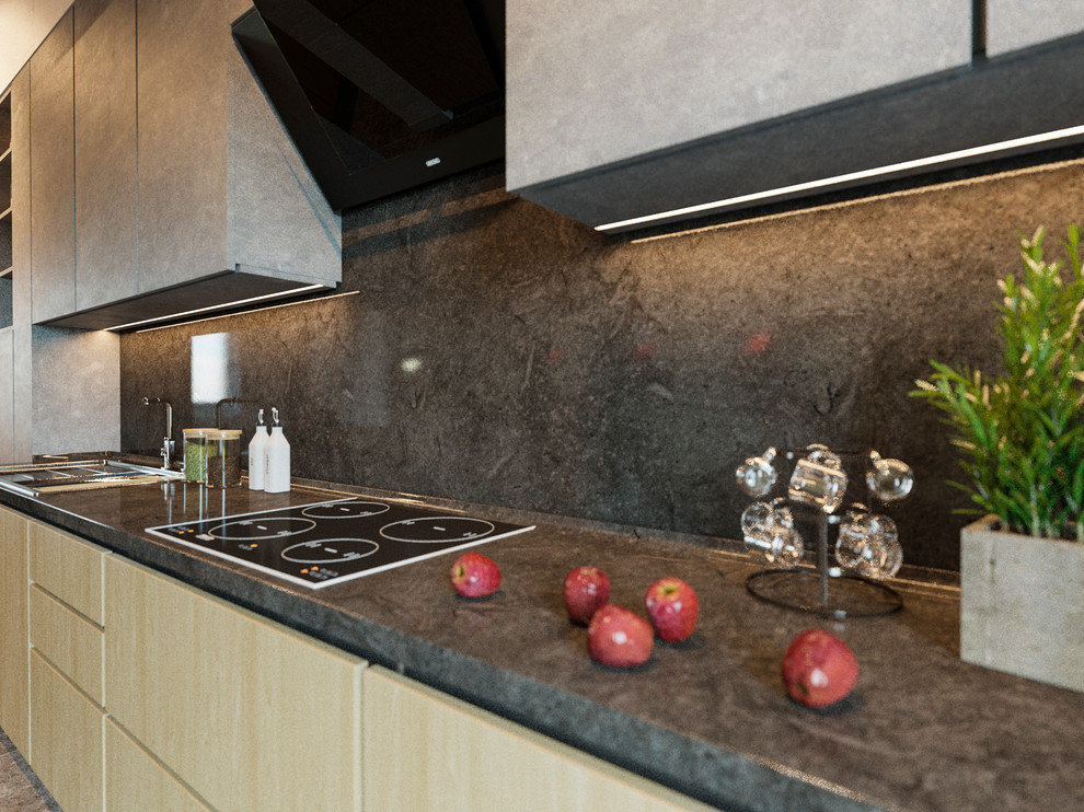 Интерьер кухни-гостиной на ул. Римской в г. Хабаровске