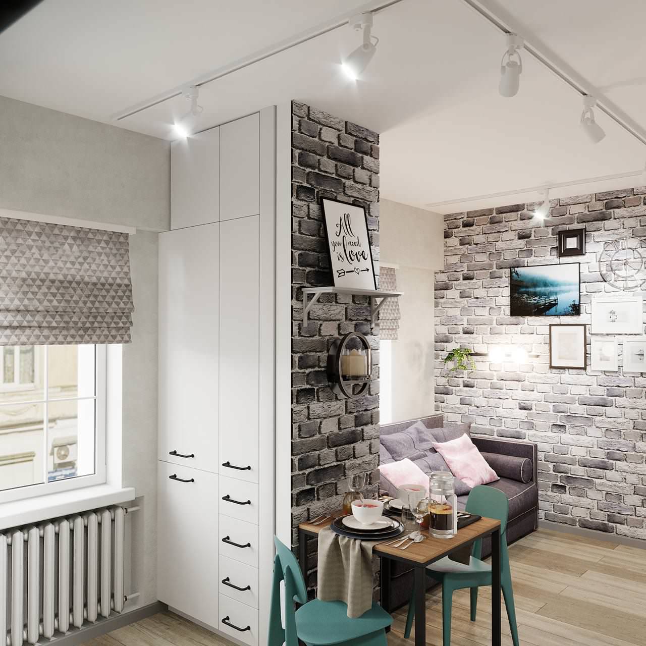 Проект квартиры площадью 32 кв.м.